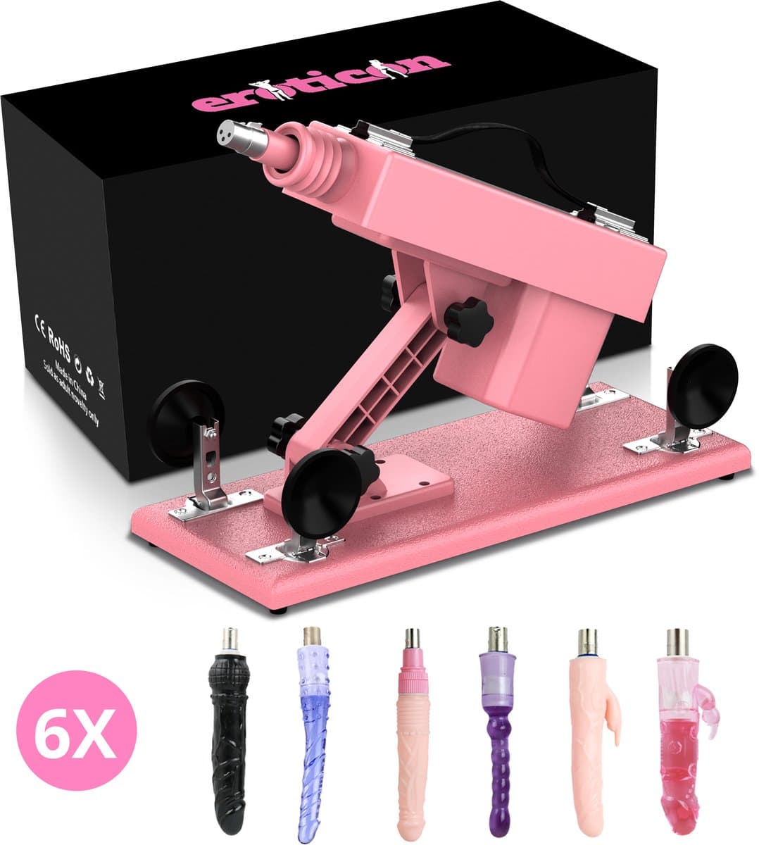 Love Sex Machine met 6 Anale en Clitoris Stimulatie Dildo’s – Uitgebreid Seksmachine Pakket voor Man en Vrouw met 6 Sex Toys – Neukmachine – Fuck Machine – Discreet Verzonden — afbeelding 1