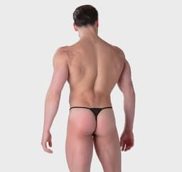 WOH heren microfiber G-string personal allure mesh zwart — thumbnail 5