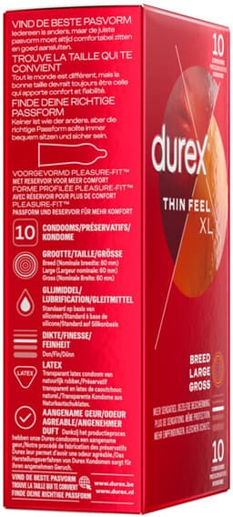 Durex Condooms Thin Feel XL - 4 x 10 stuks - Voordeelverpakking — thumbnail 1