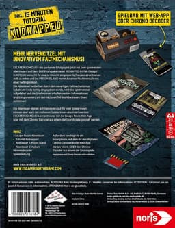 Noris 606101838 - Escape Room DUO, familie en gezelschapsspel voor volwassenen, incl. 2 gevallen en promocase met nieuw vouwmechanisme, vanaf 16 jaar — thumbnail 2