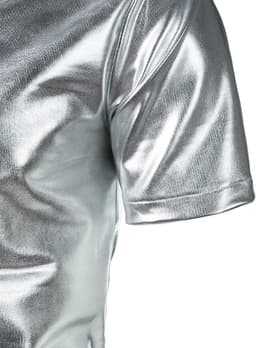 Herenshirt met Glanzende Metallic Print voor Feest en Nachtclub — thumbnail 4