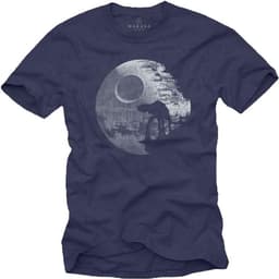 Grappig Vintage T-shirt voor Heren - Ster en Maan Print - Katoen — thumbnail 3
