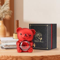 Romantische teddybeer met rozenbloem - Perfect cadeau voor Valentijnsdag, Moederdag, bruiloften en jubilea — thumbnail 3