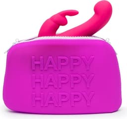 Opbergtas happy happy happy siliconen rits - purple — thumbnail 3