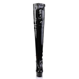 EU 45 = US 14 | DELIGHT-3000 | 6 Heel, 1 3/4 PF Thigh High Boot, Side Zip — thumbnail 2