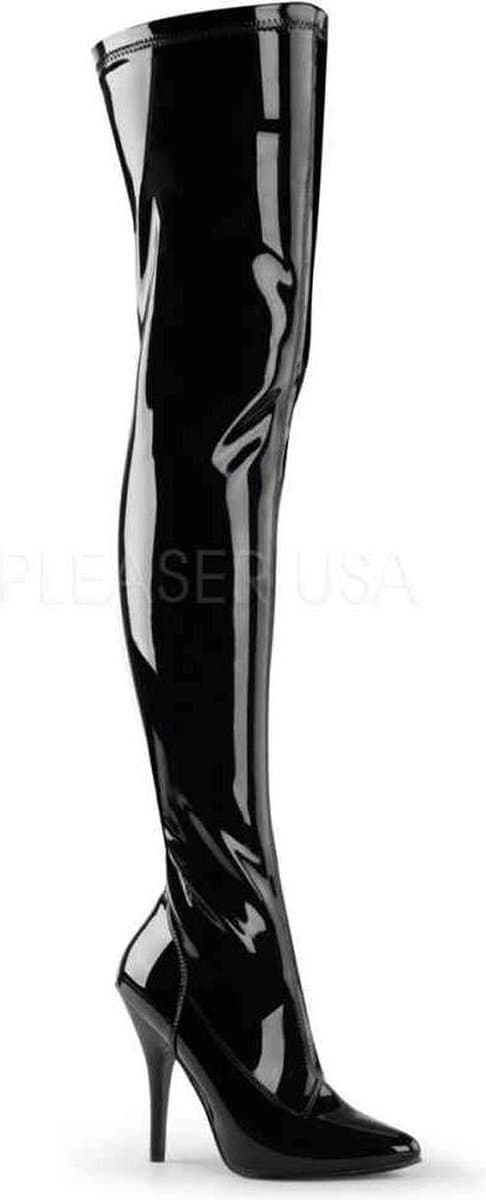 EU 45 = US 14 | SEDUCE-3000 | 5 Plain Stretch Thigh Boot — afbeelding 1