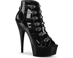 Pleaser Enkellaars -39 Shoes- DELIGHT-600-11 US 9 Zwart