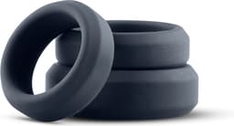 Boners - 3 Delige Cockring Set - Penisring Set voor Mannen - Extra Stimulatie - Buttplugs - Buttplug Set - Anal Plug - Sex Toys voor Mannen - Seksspeeltjes - Penisring - Cockringen - Grijs — thumbnail 1