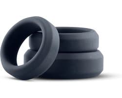 Boners - 3 Delige Cockring Set - Penisring Set voor Mannen - Extra Stimulatie - Buttplugs - Buttplug Set - Anal Plug - Sex Toys voor Mannen - Seksspeeltjes - Penisring - Cockringen - Grijs