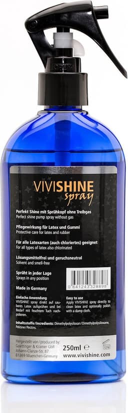ViviShineSpray - Perfect Latex Shine - Latex Opblinken, Doen Glanzen en Onderhouden - Handige Spray - 250ml — thumbnail 2