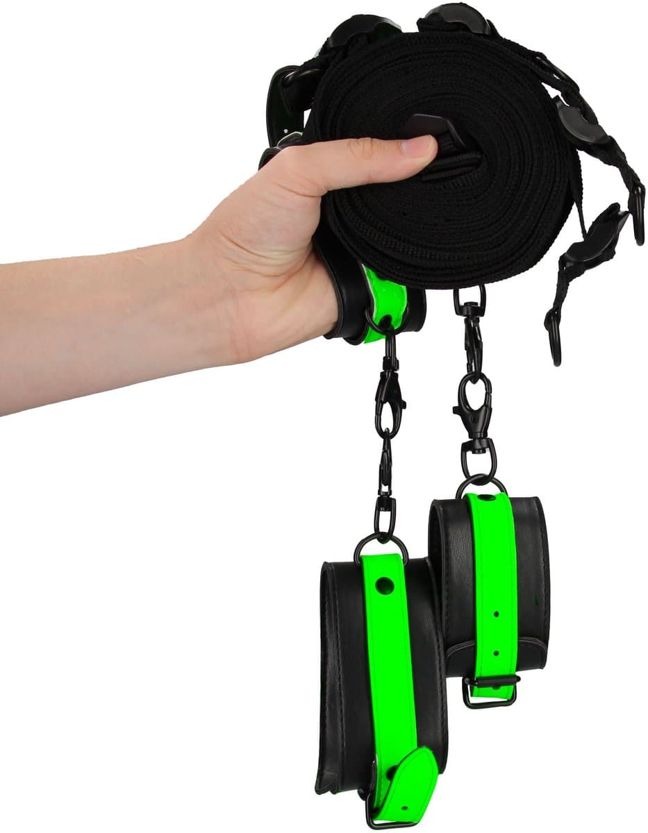 Shots - Ouch! Bevestigingsset voor Bedbindingen neon green/black — afbeelding 1