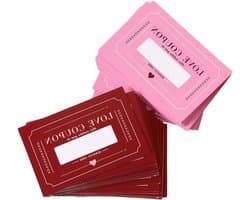 Kraskaarten Set - Koppel Dating - Relatie Vieren - Interactief Plezier - 24 Stuks - Roze Rood