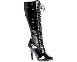Pleaser - SEDUCE-2020 Kniehoge laarzen - US 7 - 37 Shoes - Zwart