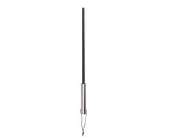 Cane With Stainless Steel Handle - Premium Leather - Black