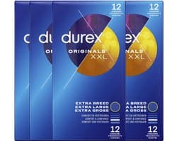 Durex Condooms XXL 12st - 4 Stuks - Voordeelverpakking