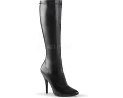 EU 40 = US 10 | SEDUCE-2000 | 5 Plain Stretch Knee Boot, Side Zip