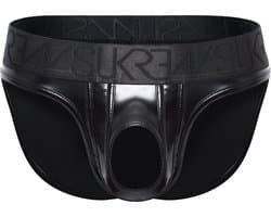 SUKREW Wet Look U-Style Brief - MAAT L - Erotisch Heren Ondergoed - Slip voor Man - Sexy mannen Slip