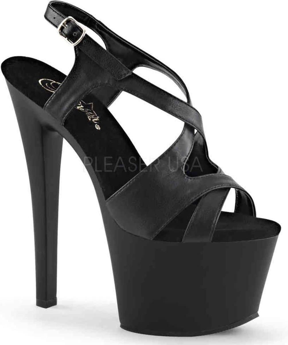 Pleaser - SKY-330 Sandaal met enkelband, Paaldans schoenen - Paaldans schoenen - 42 Shoes - Zwart — afbeelding 1