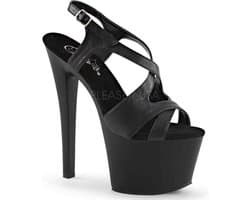 Pleaser - SKY-330 Sandaal met enkelband, Paaldans schoenen - Paaldans schoenen - 42 Shoes - Zwart