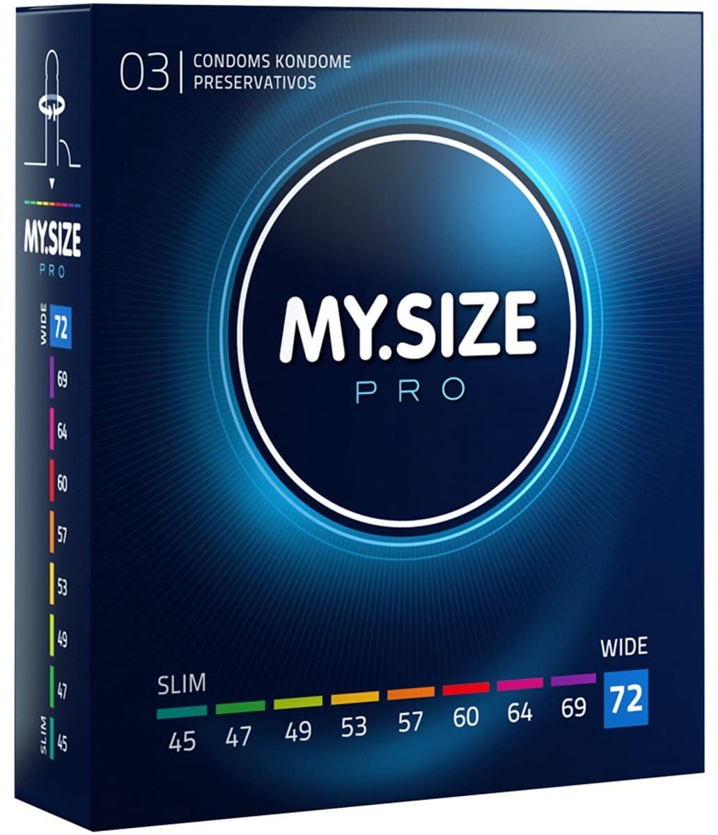 My.Size Pro Condooms - 72 mm 3 stuks — afbeelding 1