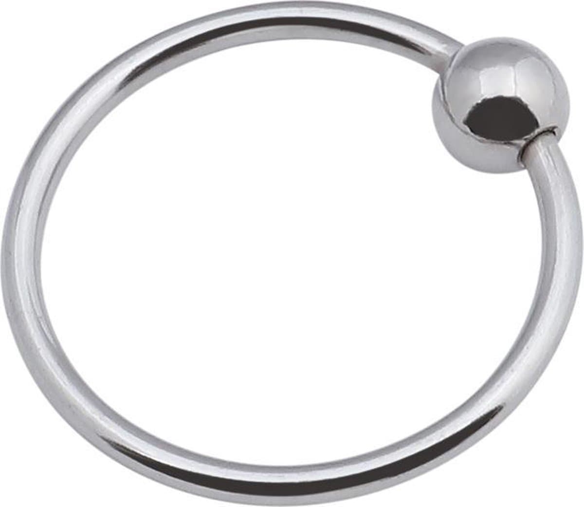 Banoch - Glansring Veronica 28 mm - metalen eikelring met bal - cockring | penisring — afbeelding 1