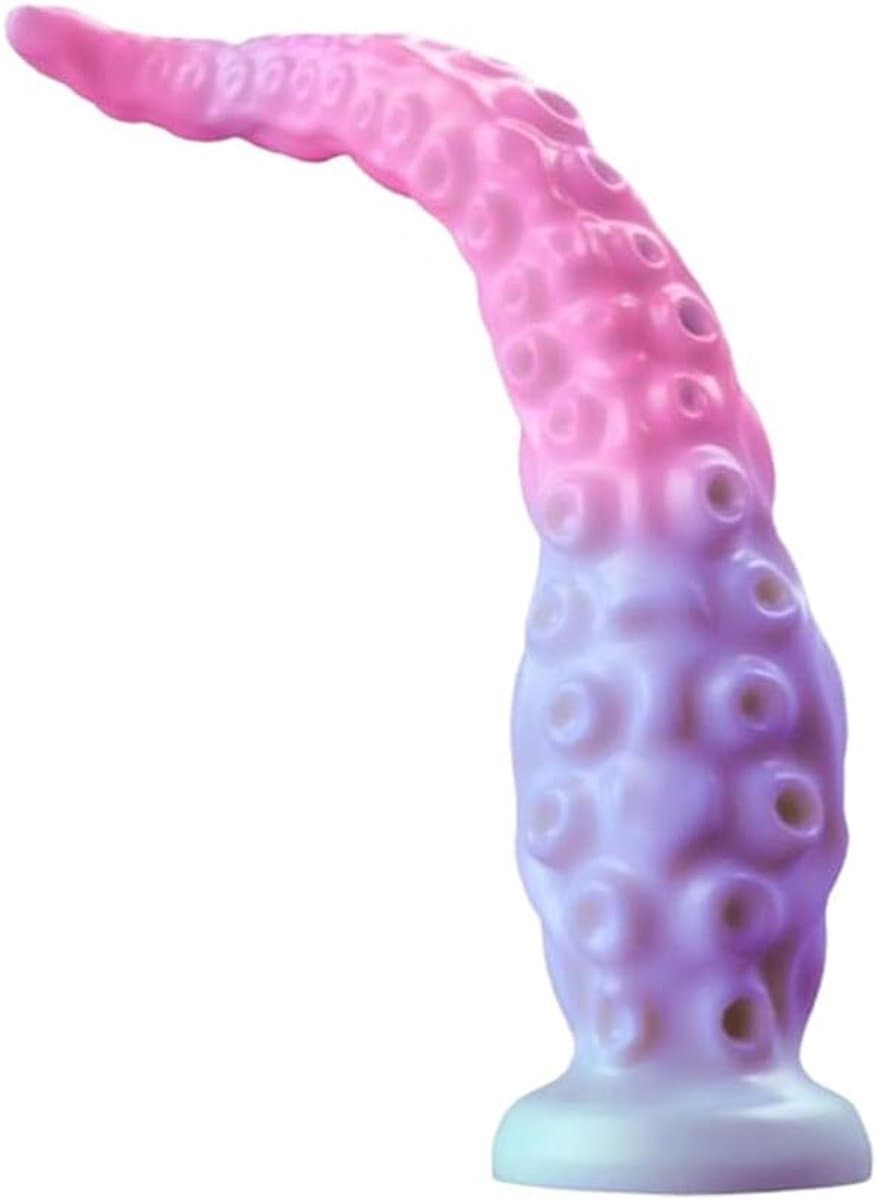 Oneay Liquid Silicone Dildo Octo Touch Hands-Free Thrusting Fantasy Dildo Masturbator, Tentacle-Textured Adult Toy Flexible Sex Toy with Suction Base -XL — afbeelding 1