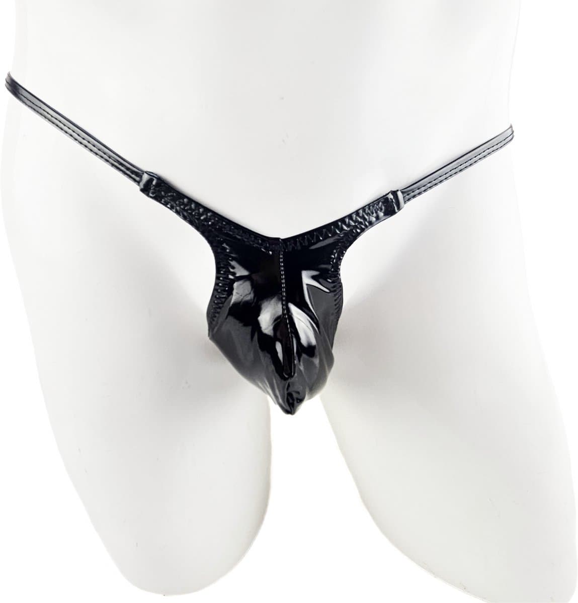 BamBella ® - String - Maat L/XL - Zwart SM kleding BDSM erotische heren kleding ondergoed lingerie onderbroek zwart — afbeelding 1