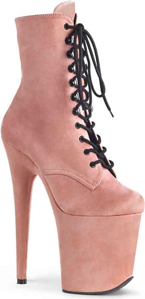 Pleaser - FLAMINGO-1020FS Plateau Laarzen, Paaldans schoenen - Paaldans schoenen - 35 Shoes - Roze — afbeelding 1
