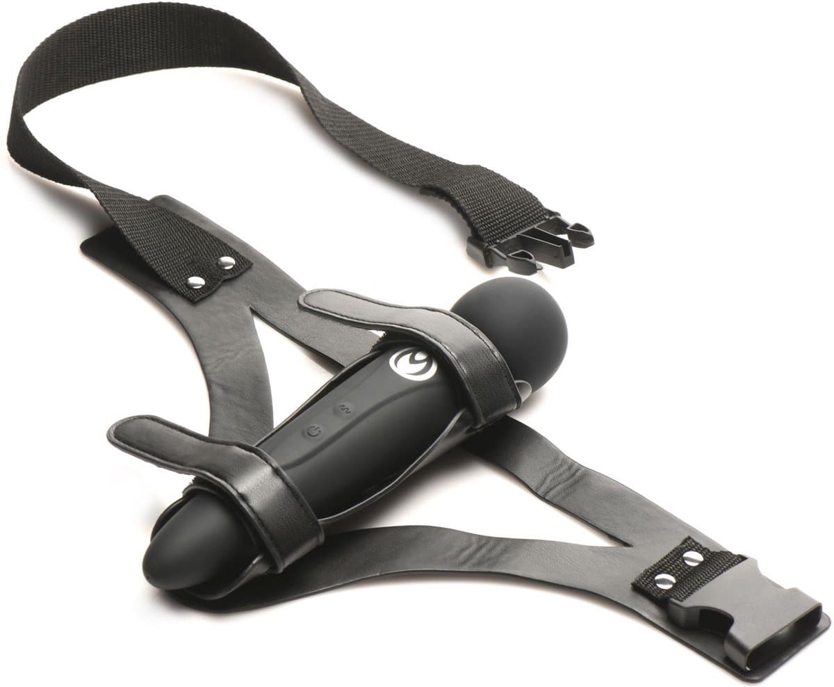 XR Brands - Thunder Strap Wand Dij Harnas - Zwart — afbeelding 1