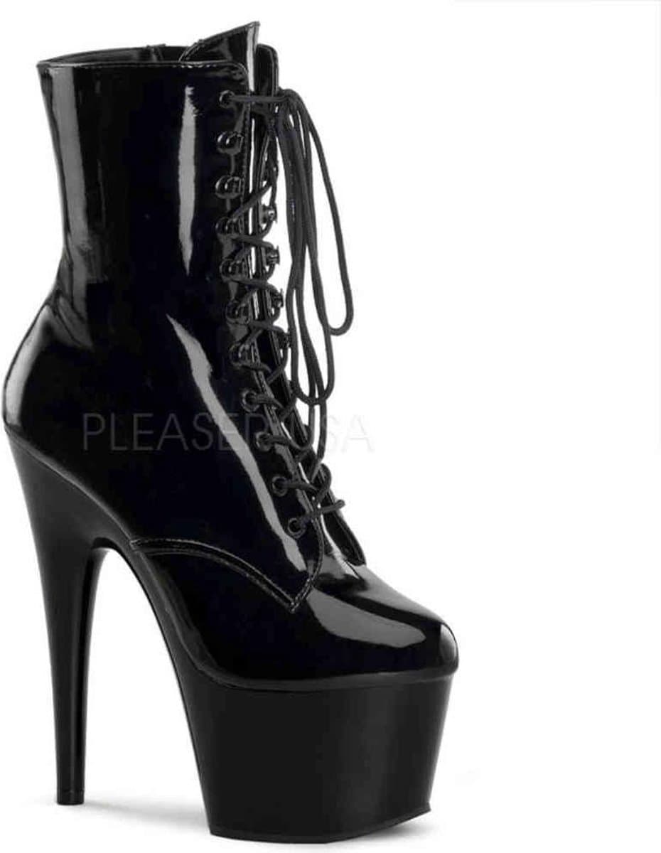 Pleaser - ADORE-1020 Plateau Laarzen, Paaldans schoenen - Paaldans schoenen - 39 Shoes - Zwart — afbeelding 1