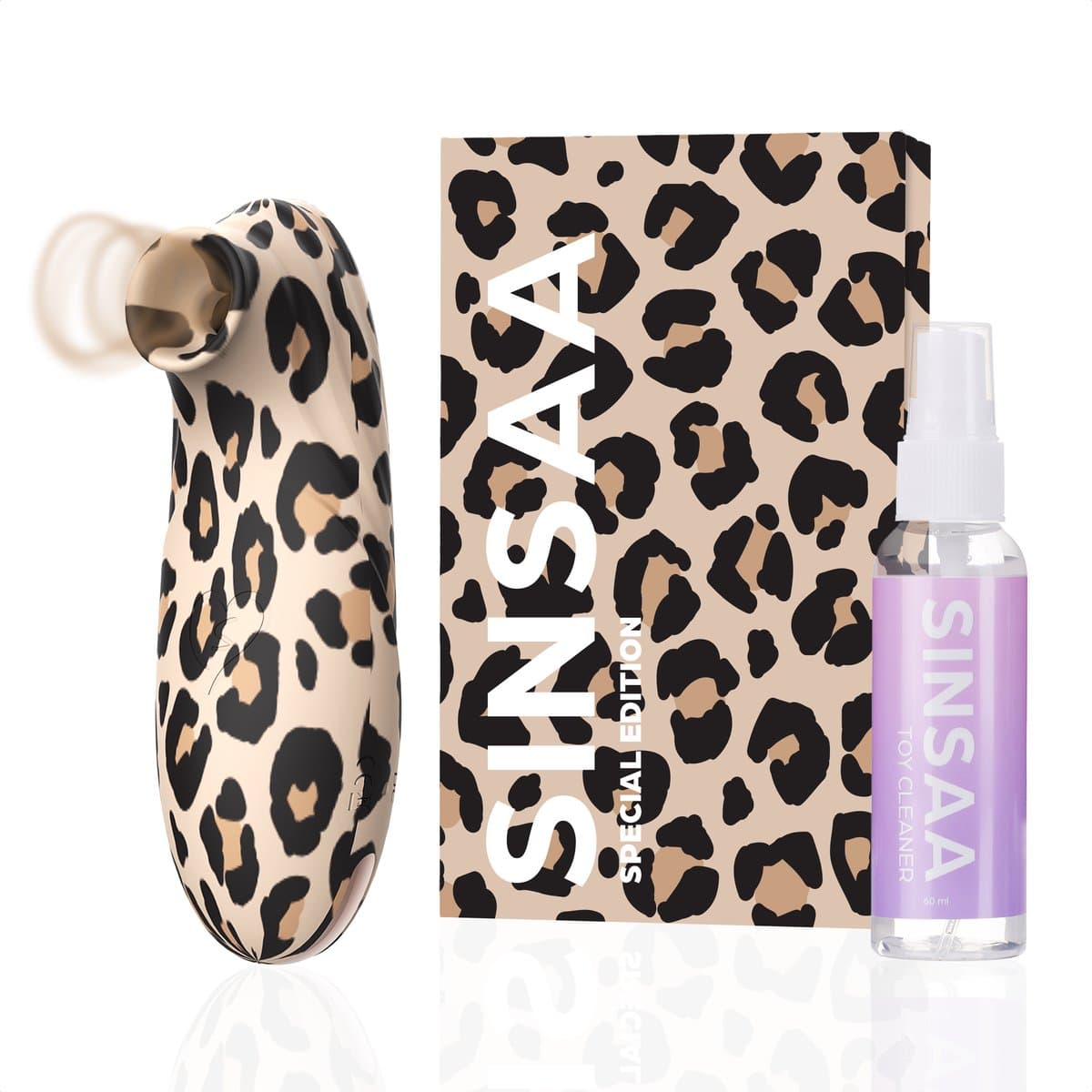 Sinsaa - Vibrators voor vrouwen - Special edition - Clitoris Stimulator - 10 Zuigfunctie snelheden - Inclusief toy cleaner - Panterprint — afbeelding 1