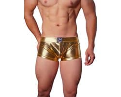 Heren Boxershort Goud - Sexy heren boxershorts erotiek - Trendy clubwear boxer mannen - Sexy men's boxer gold - maat S/M