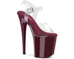 Pleaser - FLAMINGO808 Sandaal met enkelband, Paaldans schoenen - US 8 - 38 Shoes - Rood