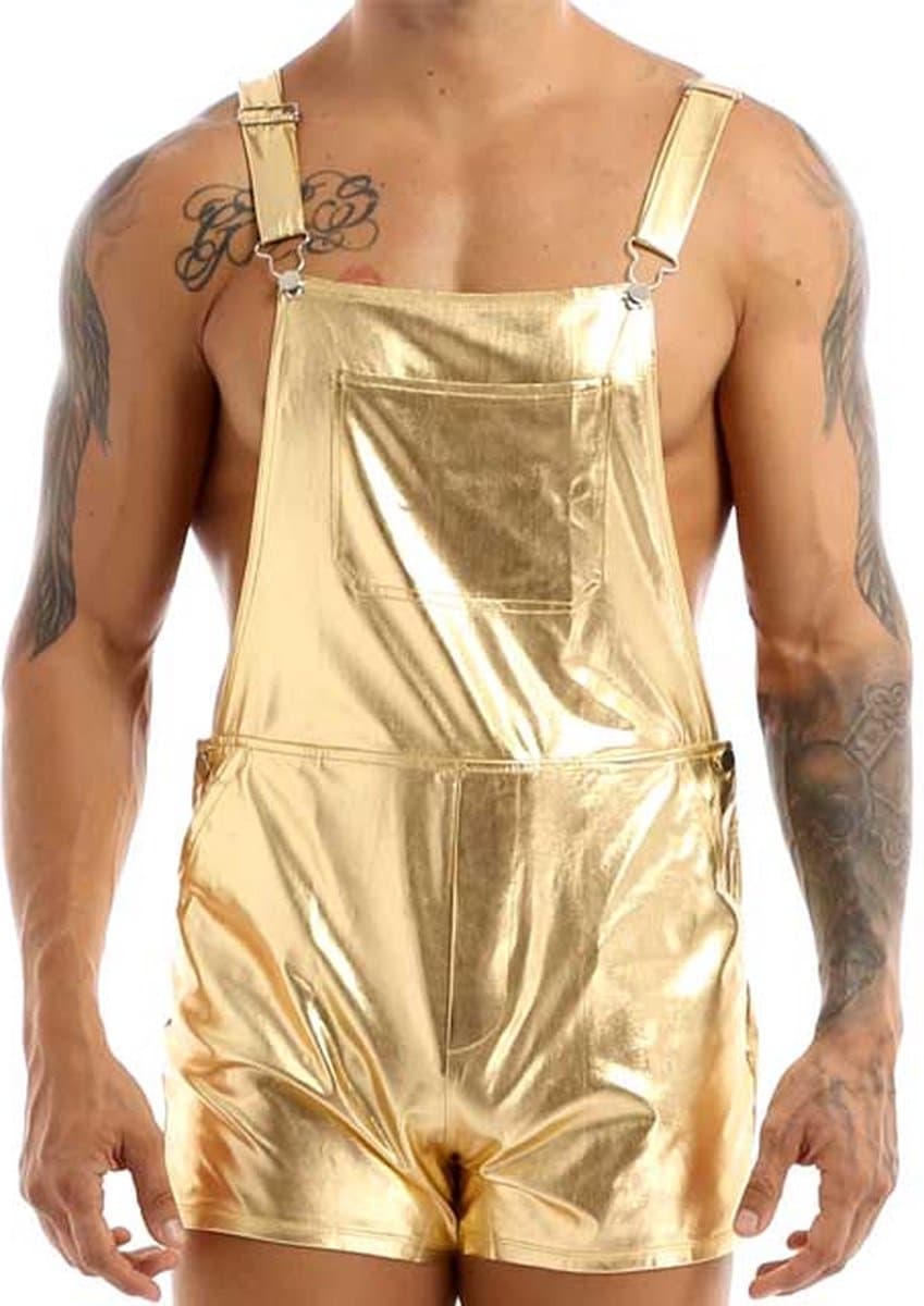 Erotische jarretel overall heren - Jumpsuit - Festival - BDSM - PU Leder — afbeelding 1