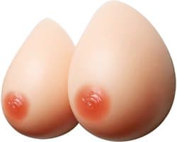 Borstprothese - 2-delige set - Cup E - 100% hypoallergene medische siliconen - kunstborst - Plakbaar - Protheses - Kunstmatige Nep Borst - Valse Borsten - fake boobs - Kunst Borst - Siliconen Huid - Crossdresser - Transgender - Travestiet