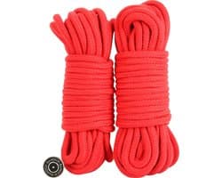 Banoch | bondagetouw rood 2 x 10 meter | katoen zonder kern | zacht