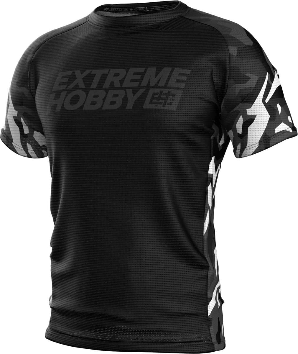 Extreme Hobby Black Panther - Technisch Sportshirt - Czarno-Biała - Ultralicht - 4-way Stretch - Thermoregulatie — afbeelding 1
