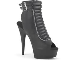 Pleaser - DELIGHT-600-18 Plateau Laarzen - US 6 - 36 Shoes - Zwart
