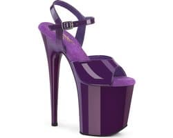 Pleaser - FLAMINGO-809 Sandaal met enkelband, Paaldans schoenen - US 10 - 40 Shoes - Paars