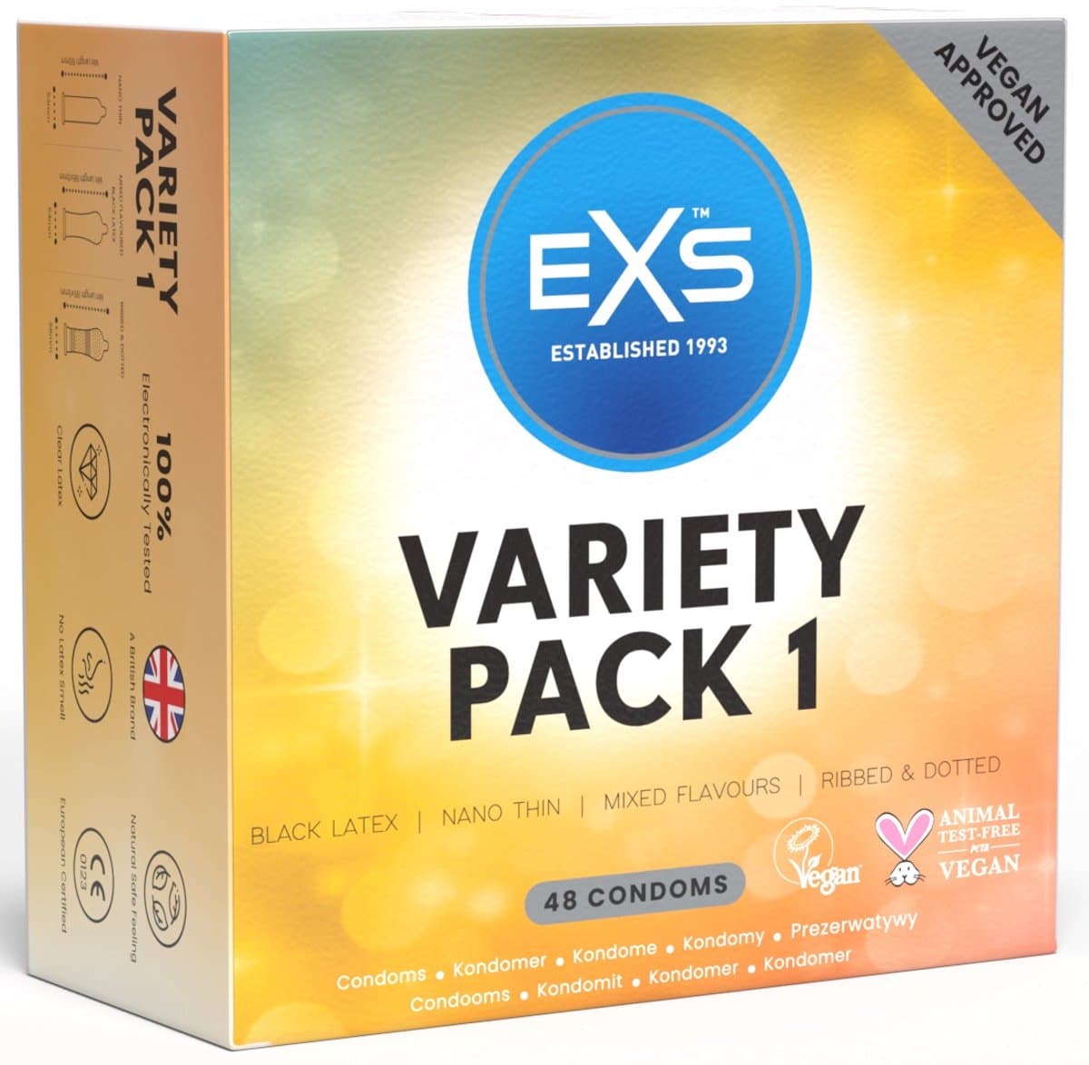 EXS assortimentsverpakking 1 - 48 condooms in diverse varianten — afbeelding 1