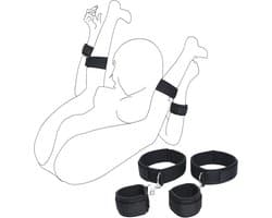 Killogood Bed bondage set met hand- en voetboeien – bevestiging aan bed
