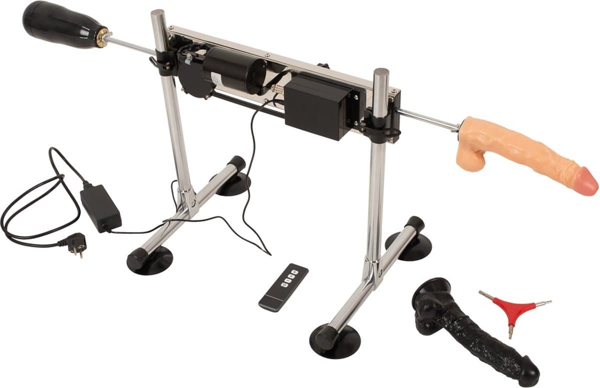 Dubbelzijdige Neukmachine - Met 3 Opzetstukken - Met Afstandsbediening - Sexmachine - Seksmachine - in hoogte en hoek verstelbaar — afbeelding 1
