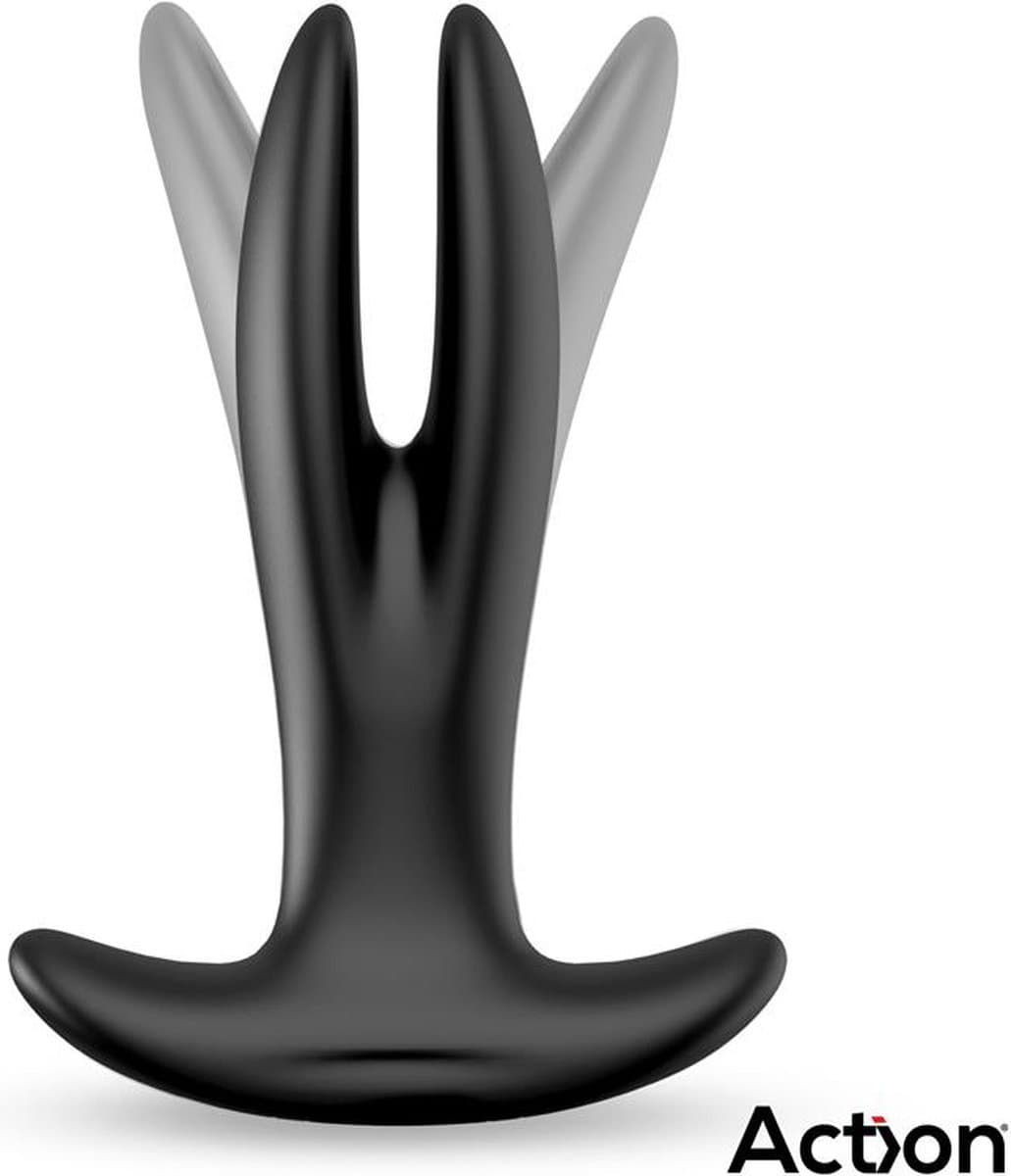 ACTION - Pinsy - Verstelbare Anaal Vibrator - Grote Buttplug - Anaal Dildo Groot - Prostaat Vibrator - Vibrator Voor Mannen en Vrouwen - Zwart — afbeelding 1