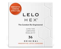 LELO HEX – Ultradun Condooms – Luxe – Glijmiddel – 36-Pack