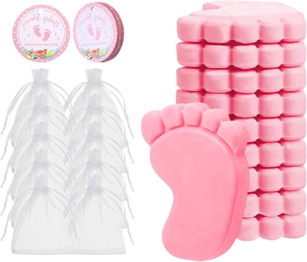 Gender Onthulling Zeep - Voetafdruk Zeepjes - Feest Souvenir - Handgemaakt Geurend - 10 Sets - Niet gespecificeerd — afbeelding 1