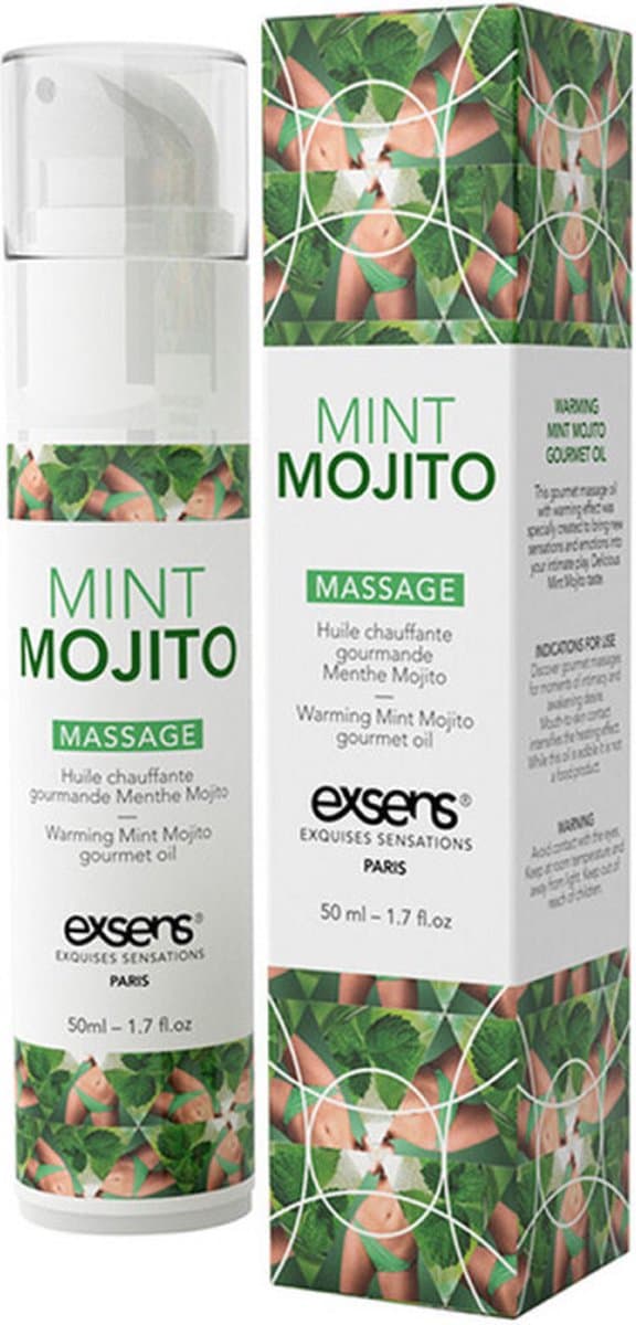 Verwarmende Massage Olie Met Smaak - Mojito — afbeelding 1