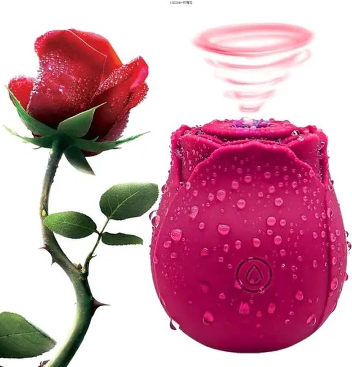 Lovemytoy® Roos Vibrator – Clitoris Zuiger met 10 Standen – Bloem Vibrator voor Vrouwen – Waterdicht & Oplaadbaar Sex Toy — afbeelding 1