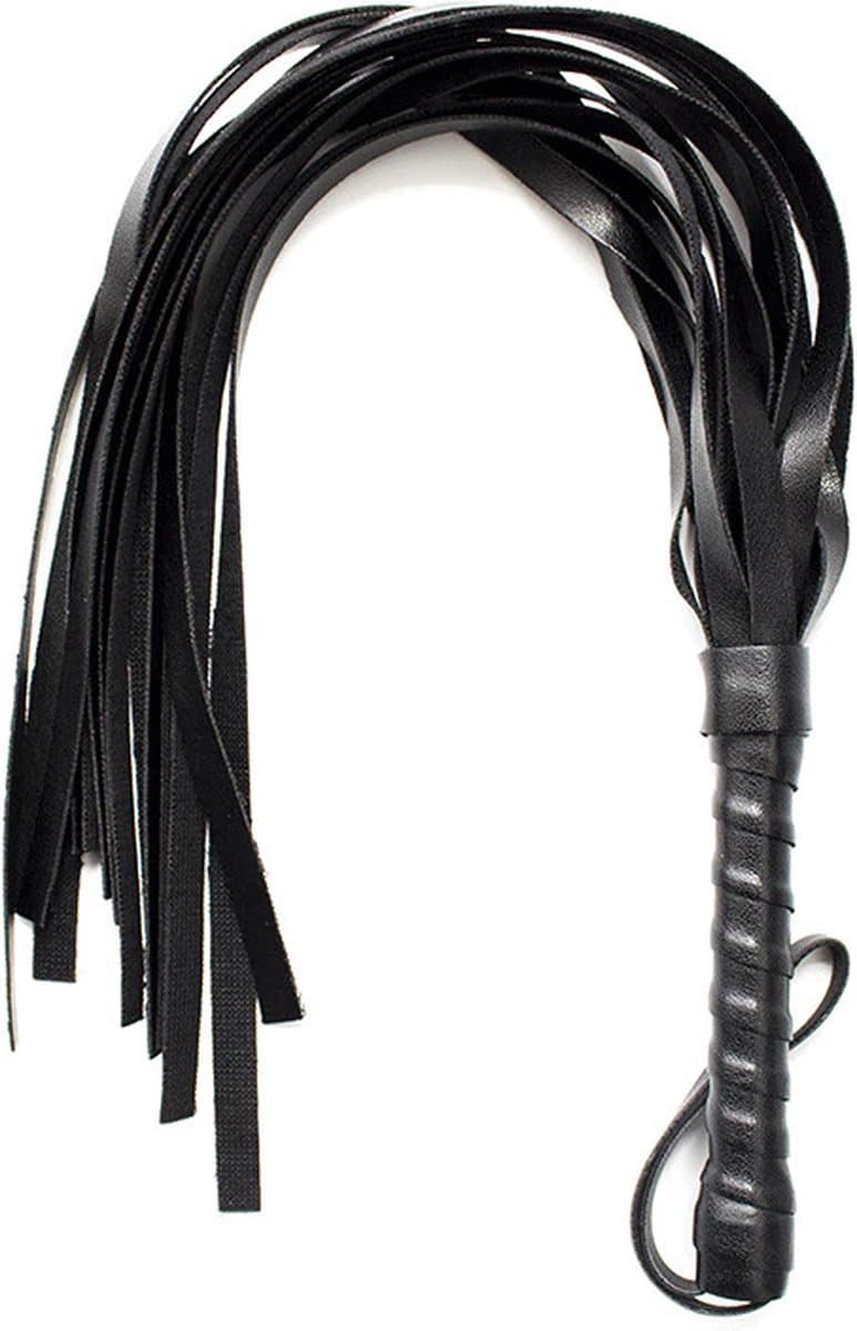 New Age Devi - Erotische Zweep - BDSM - Seks zweep - Bondage - Sm zweepje - Leer - Zwart — afbeelding 1