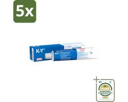 5 x K-Y Glijmiddel 82 gr - Grootverpakking - K-Y Glijmiddel - Bevochtigingsgel - Glijmiddel Waterbasis - Intiem Gebruik - Anale Seks