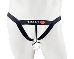 BamBella ® - String bondage - maat Onesize S M L - zwart Sexy erotische heren onderbroek mannen rollenspel v valentijnsdag